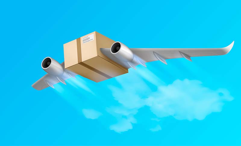 Delivery Box Airplane Composition